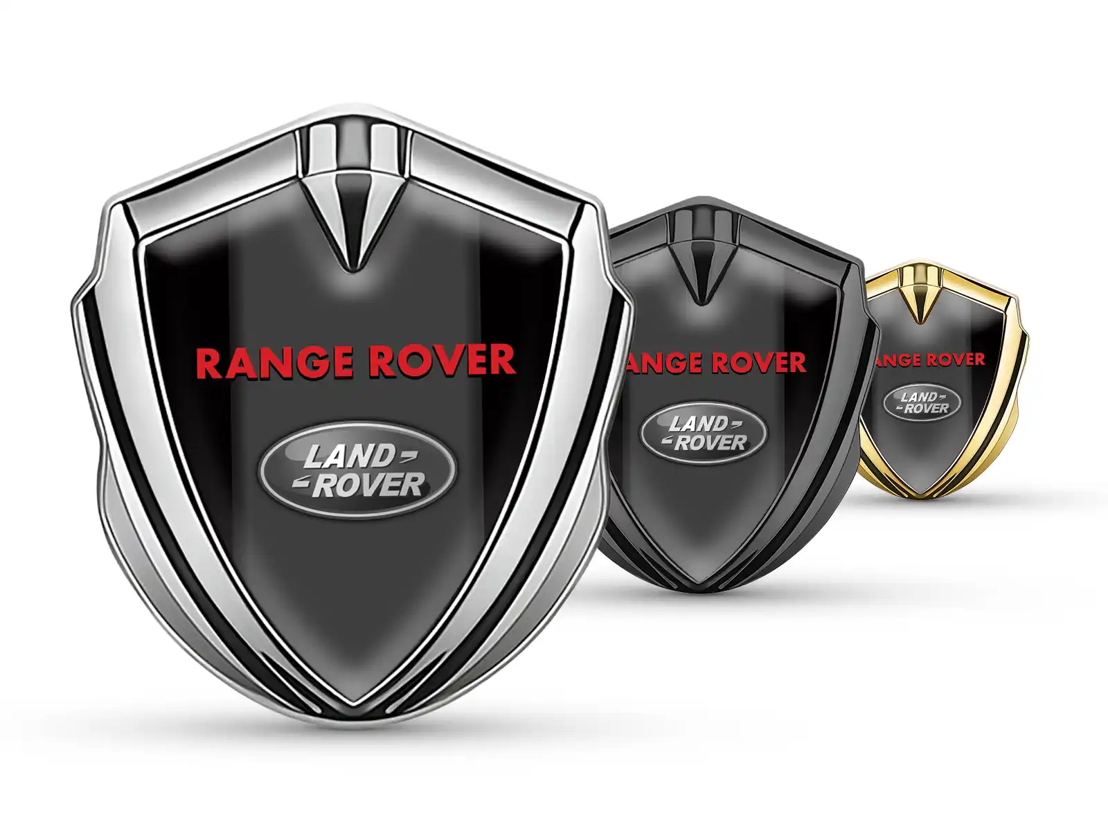Land Rover Emblema Silicone Badge Disegno Lussuoso Bordo Lega